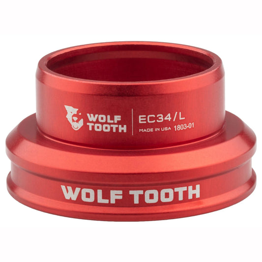 Cazo bajo para juego de dirección externo WOLF TOOTH PREMIUM 1"1/8 EC34 Rojo