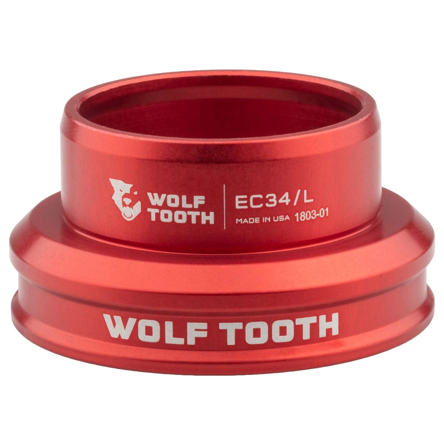 Cazo bajo para juego de dirección externo WOLF TOOTH PERFORMANCE 1"1/8 EC34 Rojo