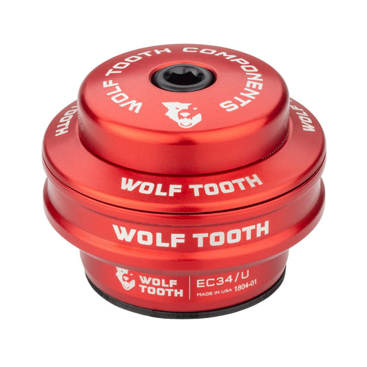 Cazo alto para juego de dirección externo WOLF TOOTH PERFORMANCE 1"1/8 EC34, altura de apilamiento de 16 mm, rojo