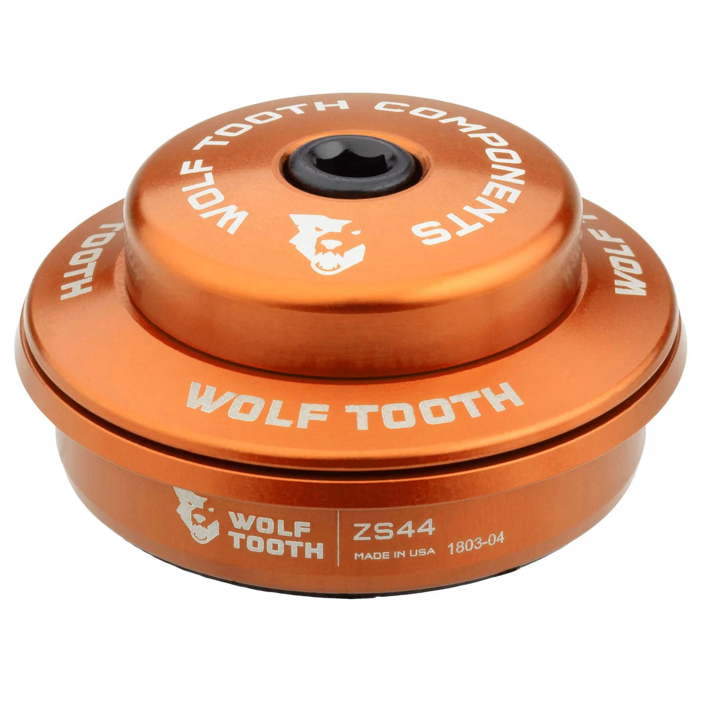 Cazo alto para juego de dirección semiintegrado WOLF TOOTH PREMIUM 1"1/8 ZS44 Stack 6 mm naranja