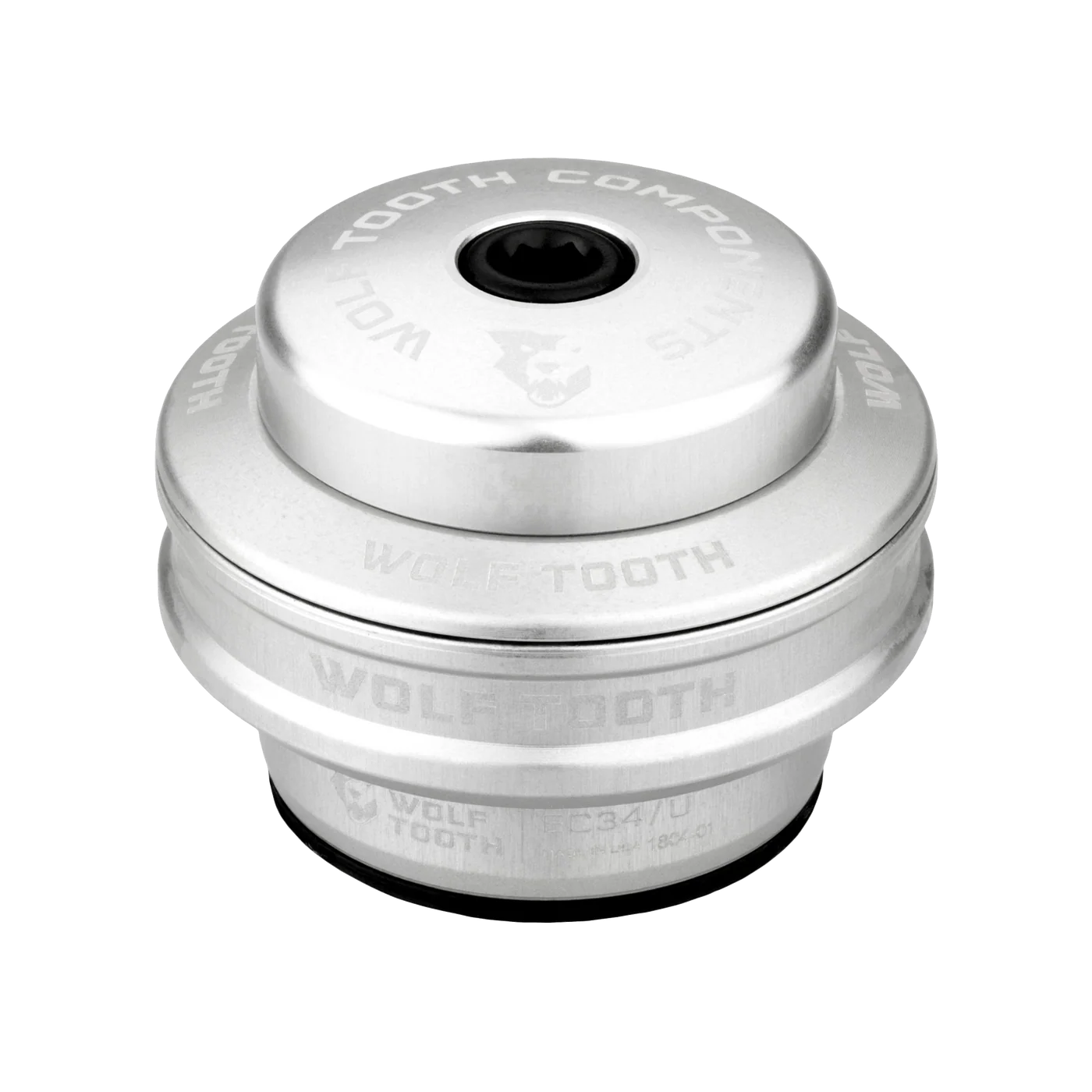 Cazo alto para juego de dirección externo WOLF TOOTH PERFORMANCE 1"1/8 EC34, altura de apilamiento de 16 mm, color plateado