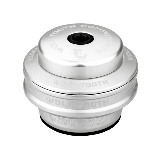 Cazo alto para juego de dirección externo WOLF TOOTH PREMIUM 1"1/8 EC34 Stack 16 mm plateado