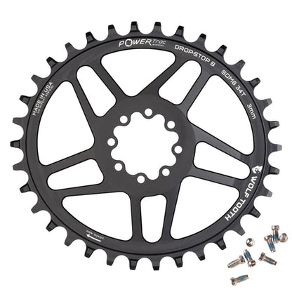 Plato Mono Oval WOLF TOOTH 12V SRAM Direct Mount 8 tornillos Offset 3mm