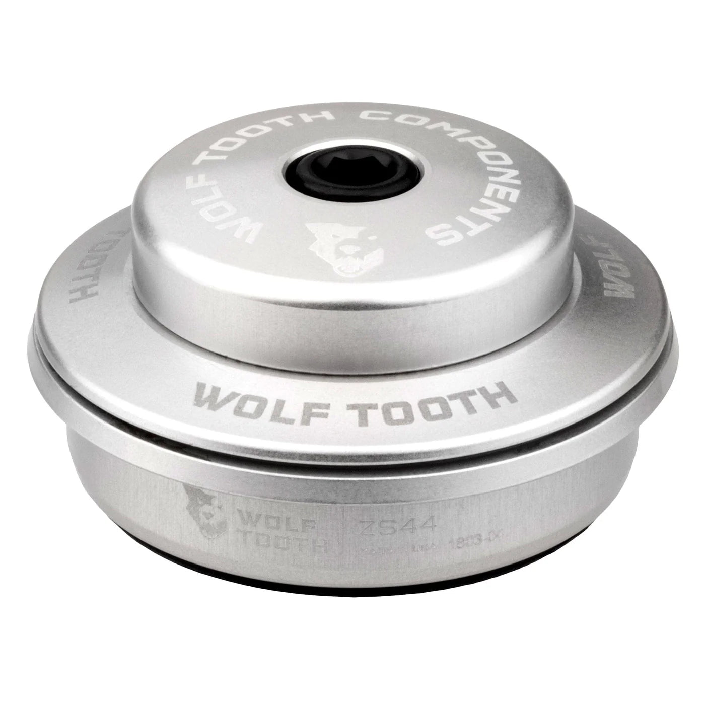 Caja de dirección alta para juego de dirección semiintegrado WOLF TOOTH PREMIUM 1"1/8 ZS44 Stack 6 mm plateado