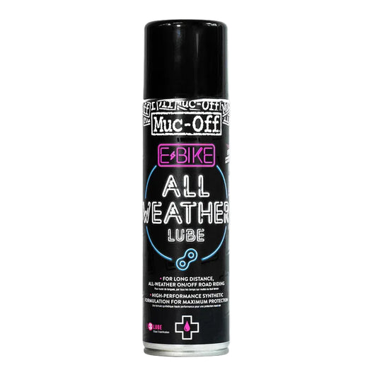MUC-OFF ALL WEATHER LUBE E-BIKE Lubricante de cadena para todas las condiciones (250 ml)