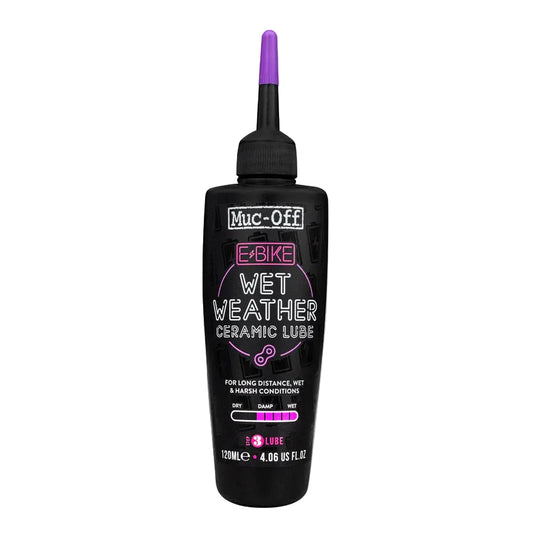 MUC-OFF E-BIKE WET WEATHER Lubricante para cadenas húmedas (120 ml)