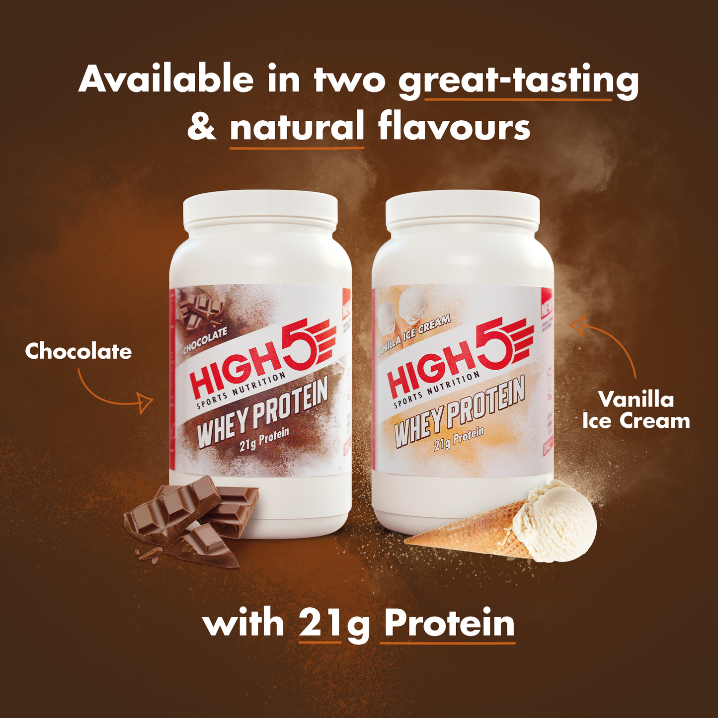 High5 WHEY PROTEIN Bebida de recuperación (700g) Helado de vainilla