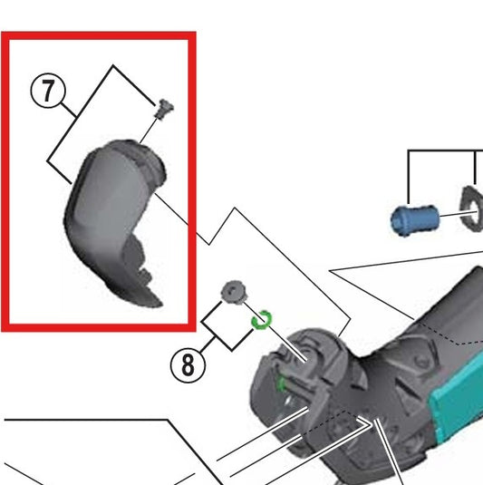 Capó delantero izquierdo con tornillos SHIMANO ST-R785