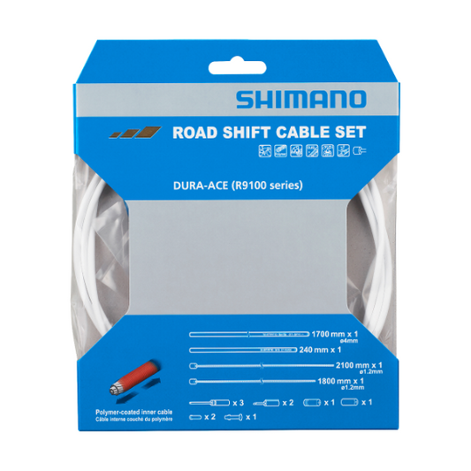 SHIMANO DURA-ACE 9100 Kit de Cables y Mangueras de Desviador de Polímero Blanco