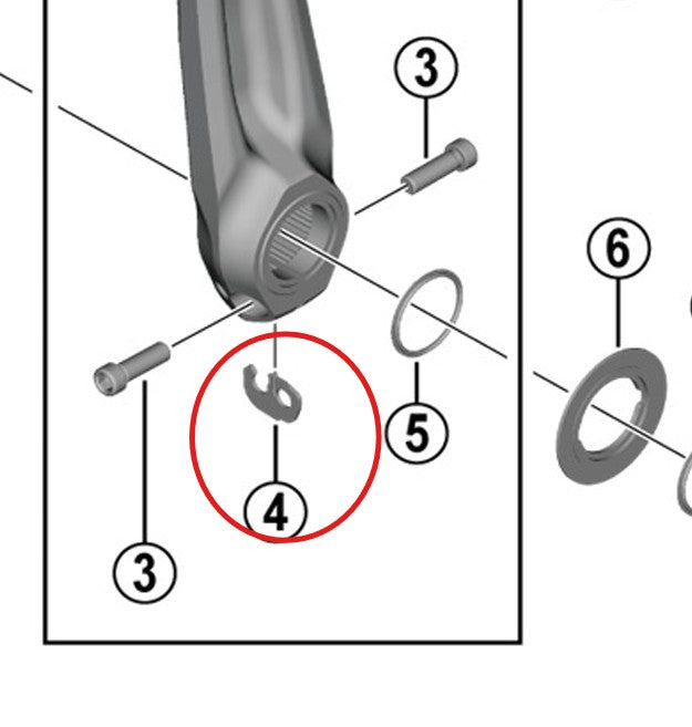 Placa de seguridad para manivela izquierda SHIMANO FC-M8100