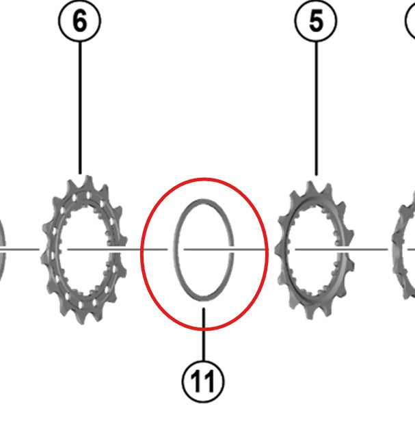 12V SHIMANO Cassette Spacer para Dura Ace y Ultegra 1mm