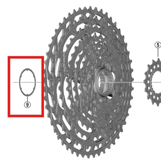 Cassette con separador fino SHIMANO CS-M9100