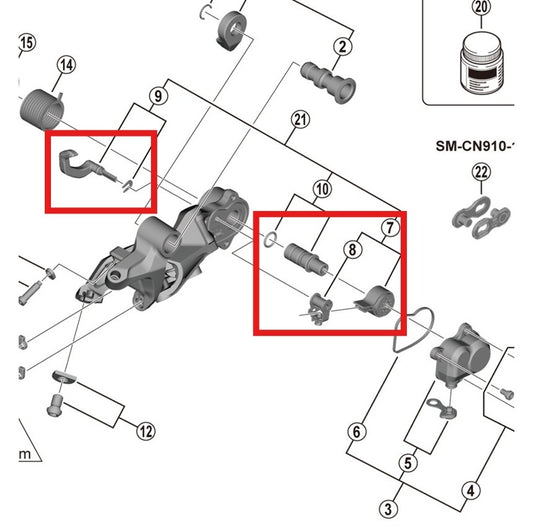 Kit estabilizador de jaula SHIMANO RD-M8120/7120-SGS