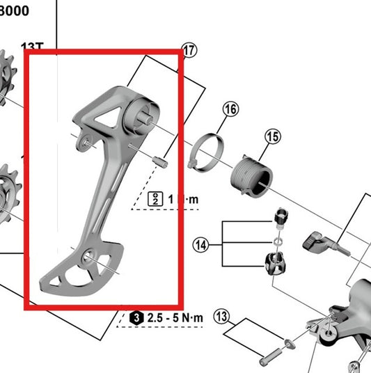 Horquilla externa SHIMANO U8000 GS