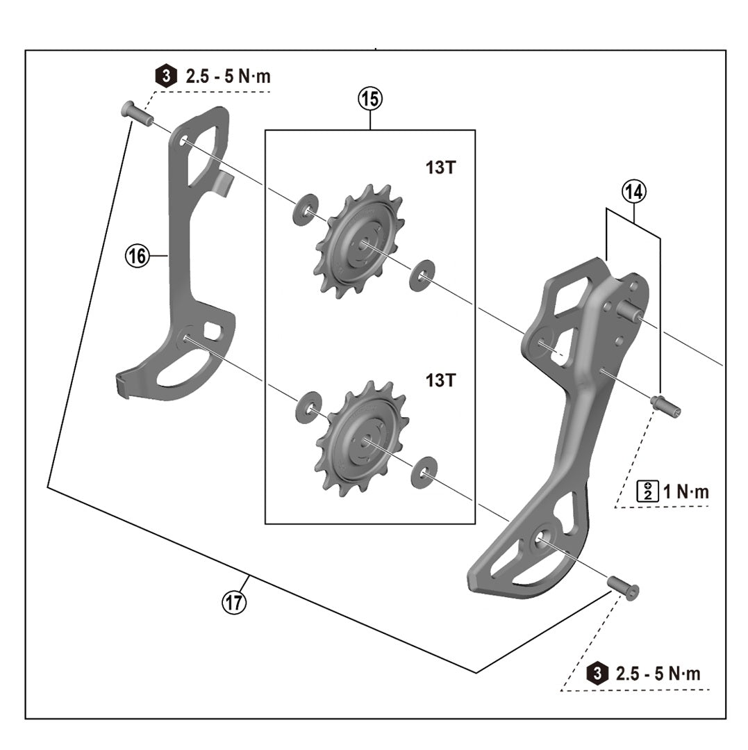 SHIMANO XTR RD-M8250 12V Cambio Trasero SGS