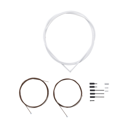 Kit de Cables y Fundas de Desviador SHIMANO DURA-ACE 9000 Polímero Blanco