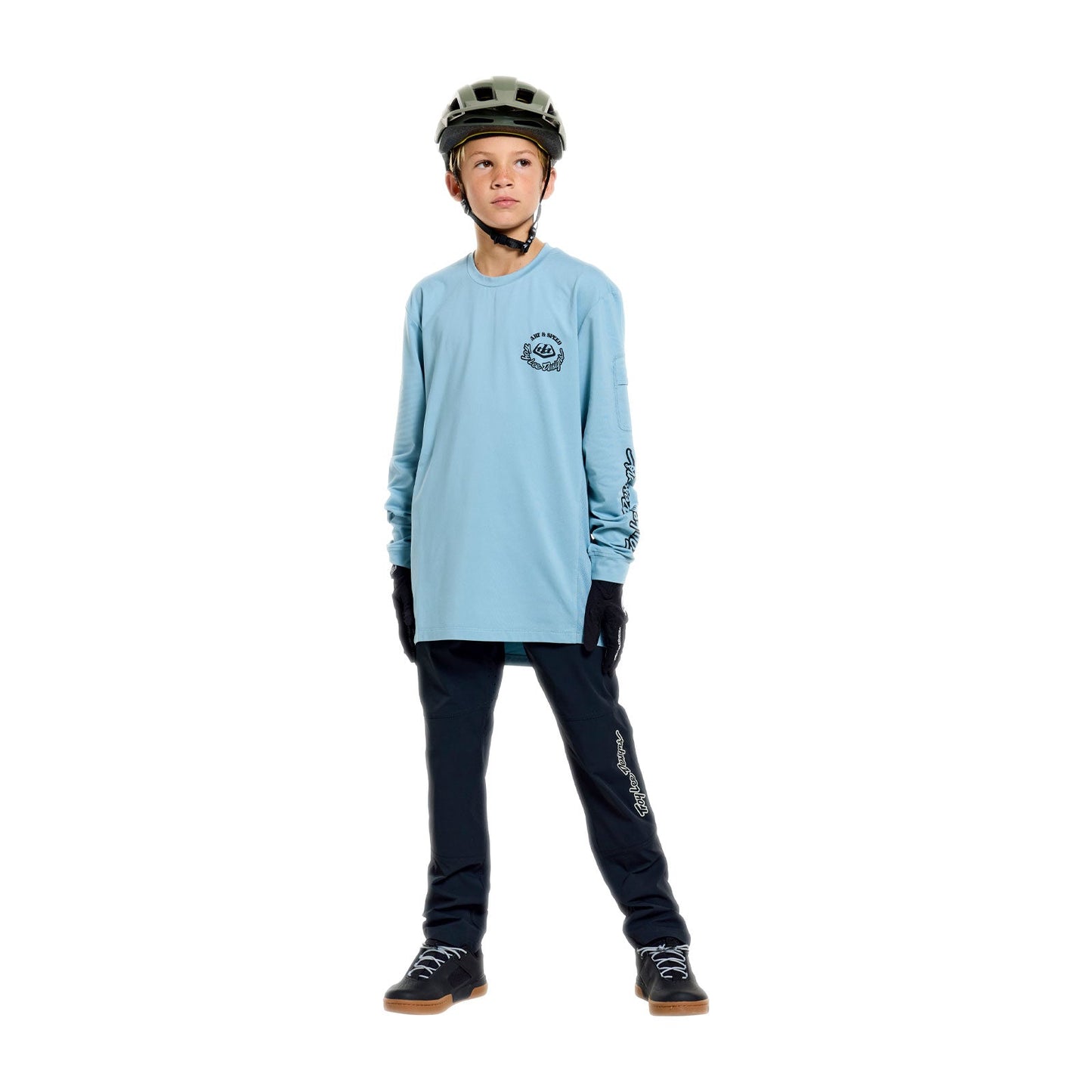 Maillot manga larga TROY LEE DESIGNS RUCKUS RIDE CARBS Niño Azul
