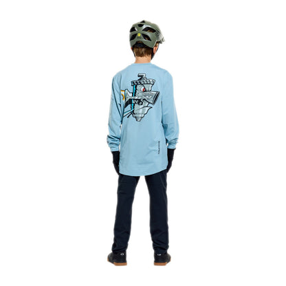 Maillot TROY LEE DESIGNS RUCKUS RIDE CARBS Junior Mangas Largas Azul