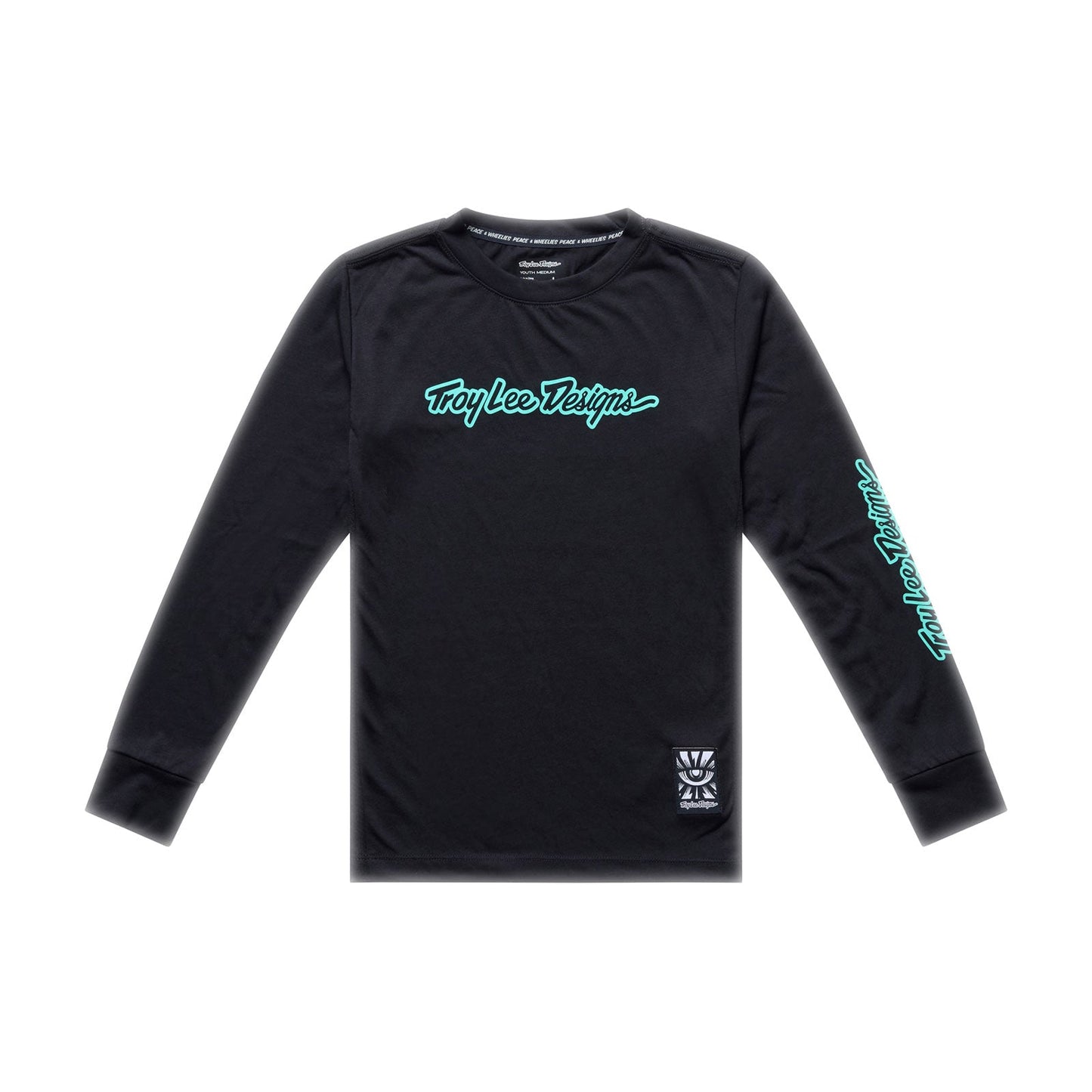 Maillot manga larga TROY LEE DESIGNS SKYLINE RIDE SIGNATURE Junior Negro/Verde
