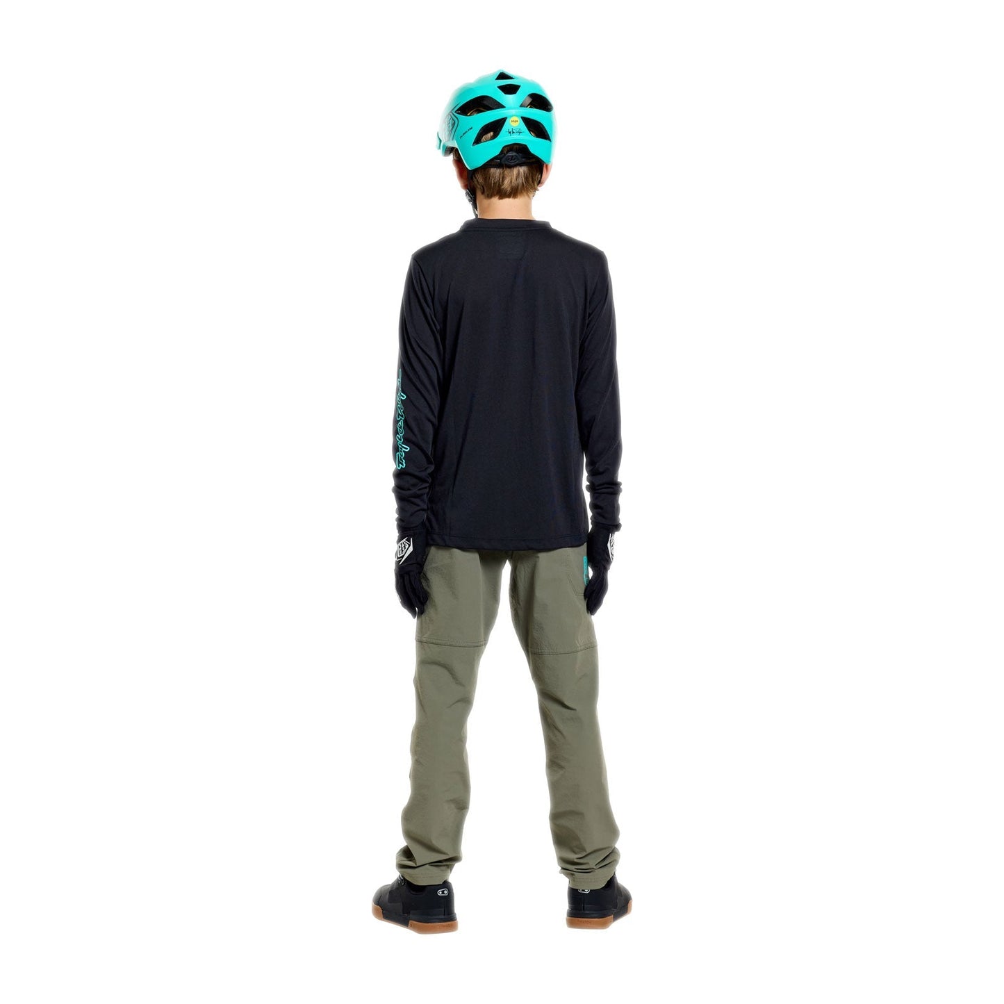 Maillot manga larga TROY LEE DESIGNS SKYLINE RIDE SIGNATURE Junior Negro/Verde