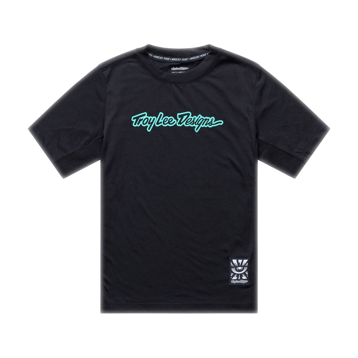 Maillot manga corta TROY LEE DESIGNS SKYLINE RIDE SIGNATURE Niño Negro/Turquesa