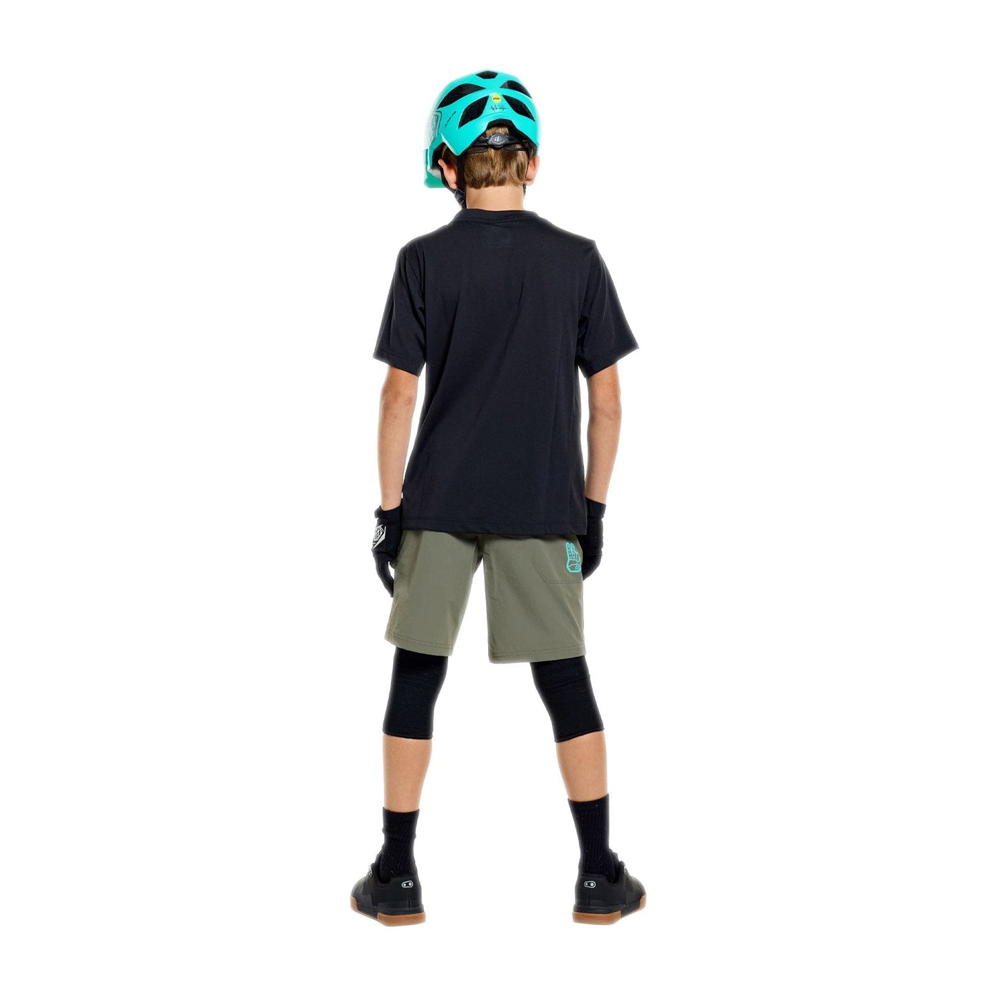 Maillot manga corta TROY LEE DESIGNS SKYLINE RIDE SIGNATURE Niño Negro/Turquesa