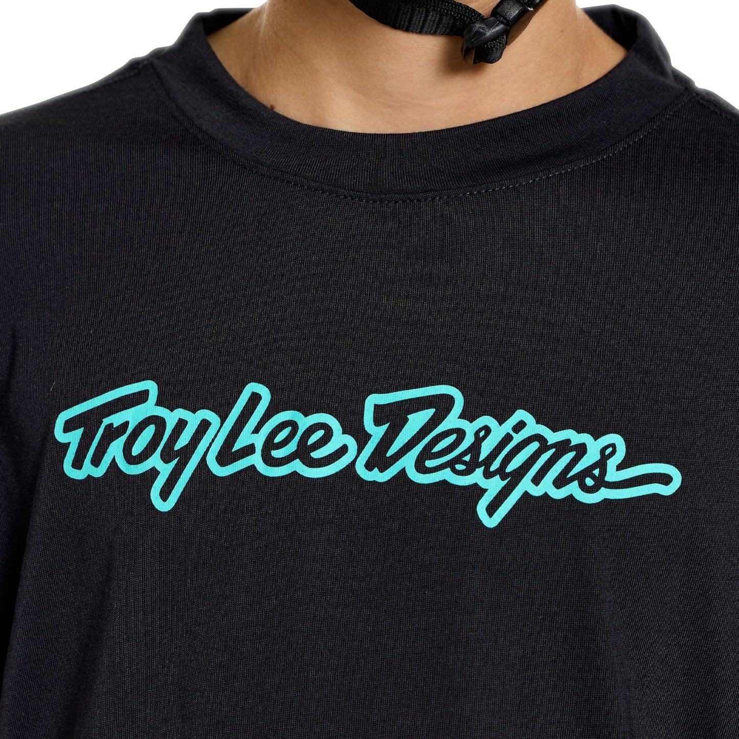 Maillot manga corta TROY LEE DESIGNS SKYLINE RIDE SIGNATURE Niño Negro/Turquesa