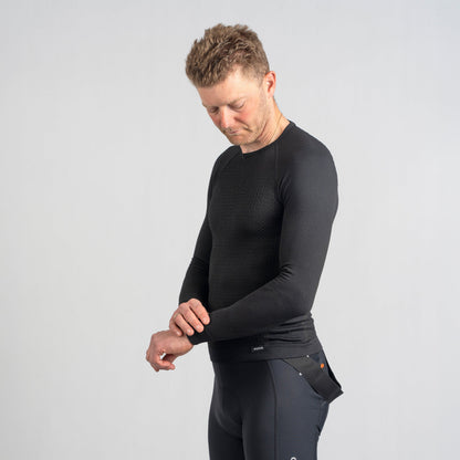 Camiseta interior de manga larga GRIPGRAB PACR WINTER SEAMLESS negra