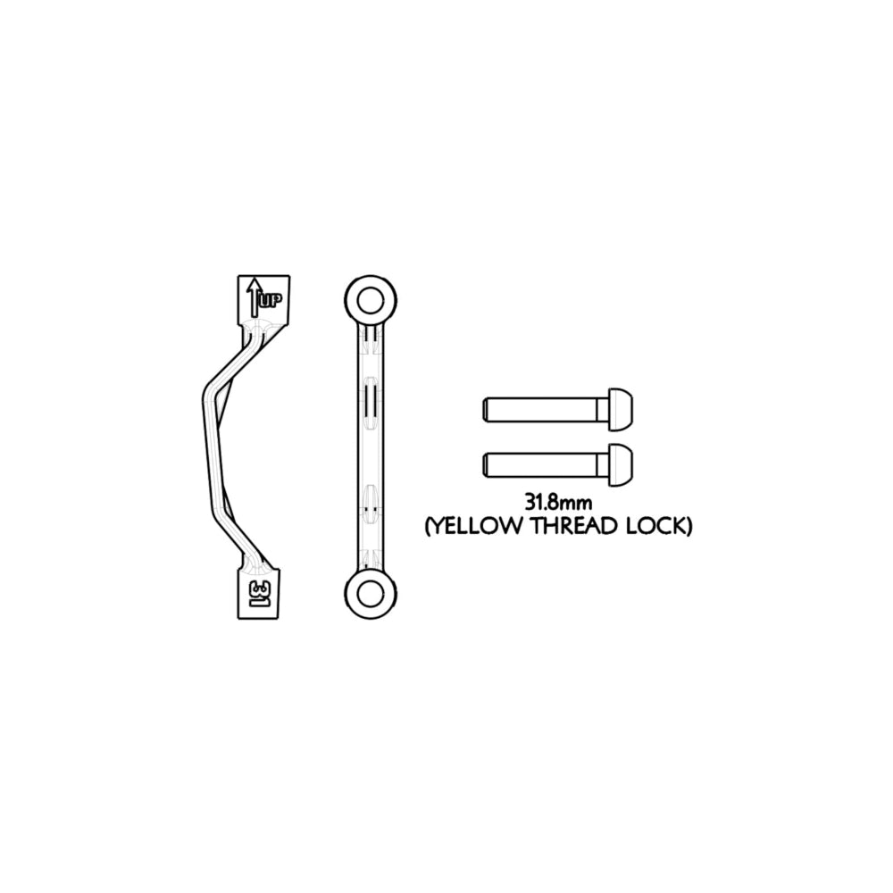 Adaptador Pinza HAYES Delantero/Trasero PM/PM-160 mm para disco 180 mm #98-32223