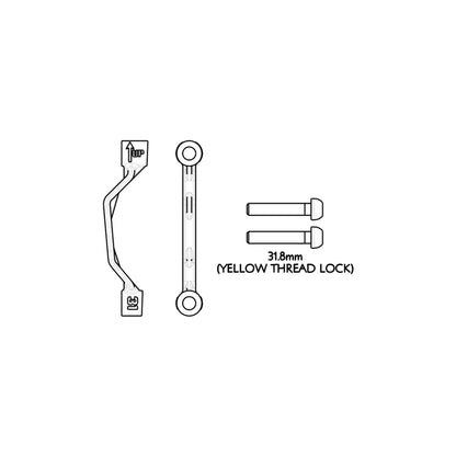 Adaptador Pinza HAYES Delantero/Trasero PM/PM-160 mm para disco 180 mm #98-32223