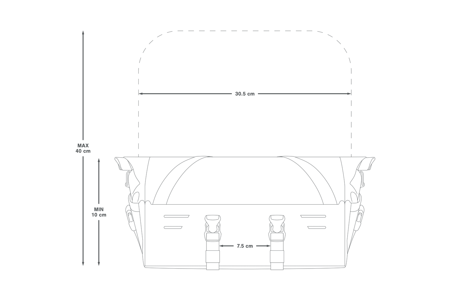 APIDURA EXPEDITION FRONT RACK PACK 20 L Bolsa manillar Negro
