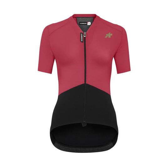 Maillot ASSOS UMA GTV S11 de manga corta para mujer color baya