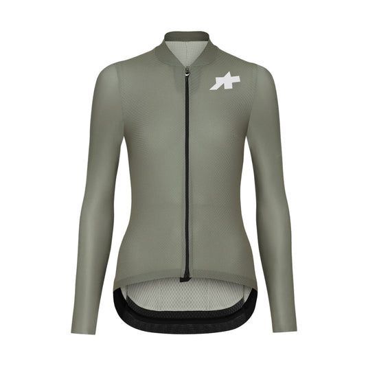 Maillot de ciclismo ASSOS UMA GT S11 EVO de manga larga para mujer, verde