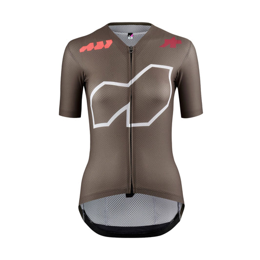 Maillot de ciclismo ASSOS DYORA R S11 Somos la A de manga corta para mujer, marrón