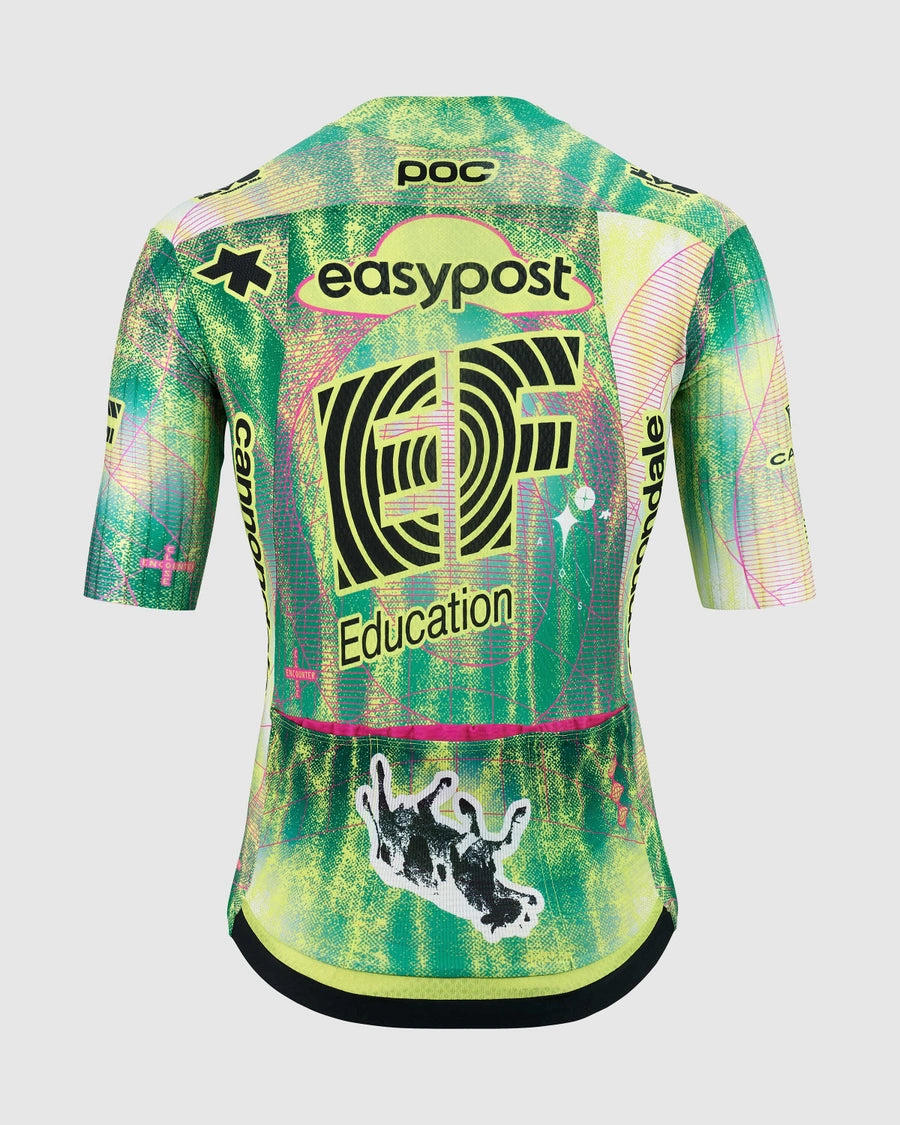 Maillot ASSOS EQUIPE RS S11 EDUCATION FIRST CLOSE ENCOUNTER Mangas Cortas Verde/Amarillo