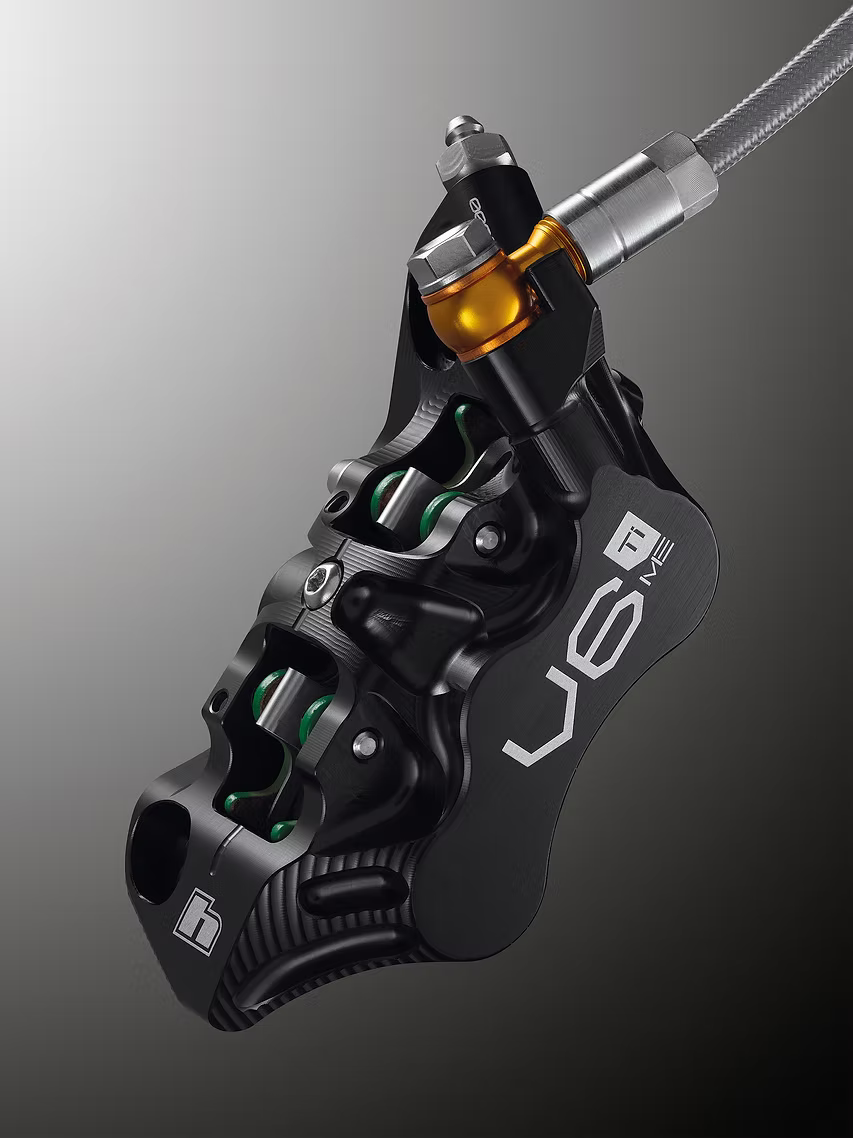 Paire de Freins HOPE TECH 4 EVO V6Ti Durite Aviation - Edition Limitée Noir/Or