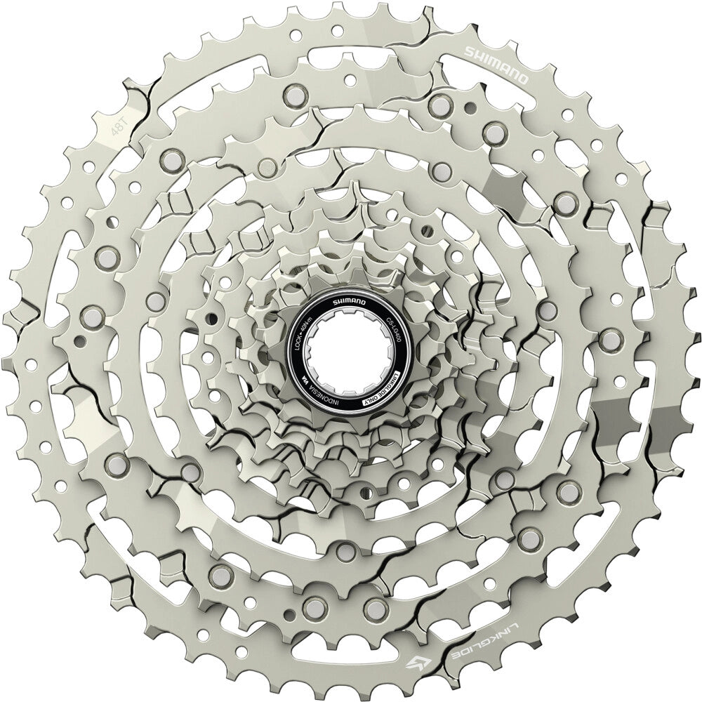 Cassette 10V SHIMANO CUES CS-LG400 Linkglide - Edición Polish Silver
