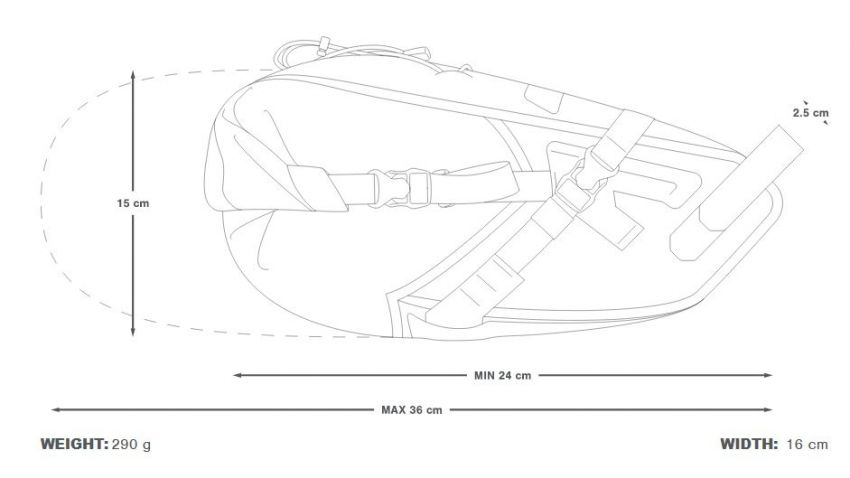 APIDURA BACKCOUNTRY SADDLE PACK 6 L Negro/Gris