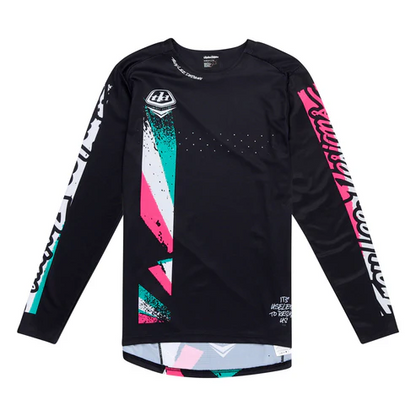 Camiseta TROY LEE DESIGNS SPRINT FULL PULL Mangas Largas Negro