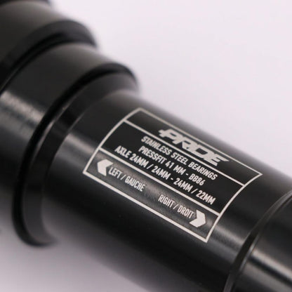 Caja de pedalier PRIDE BB86 de acero inoxidable - 24 mm negra