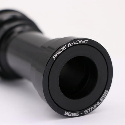 Caja de pedalier PRIDE BB86 de acero inoxidable - 24 mm negra