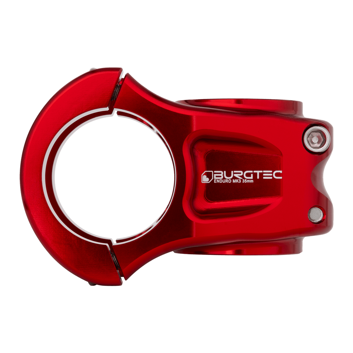 Potencia BURGTEC ENDURO MK3 roja — vista de perfil