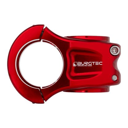 Potencia BURGTEC ENDURO MK3 roja — vista de perfil