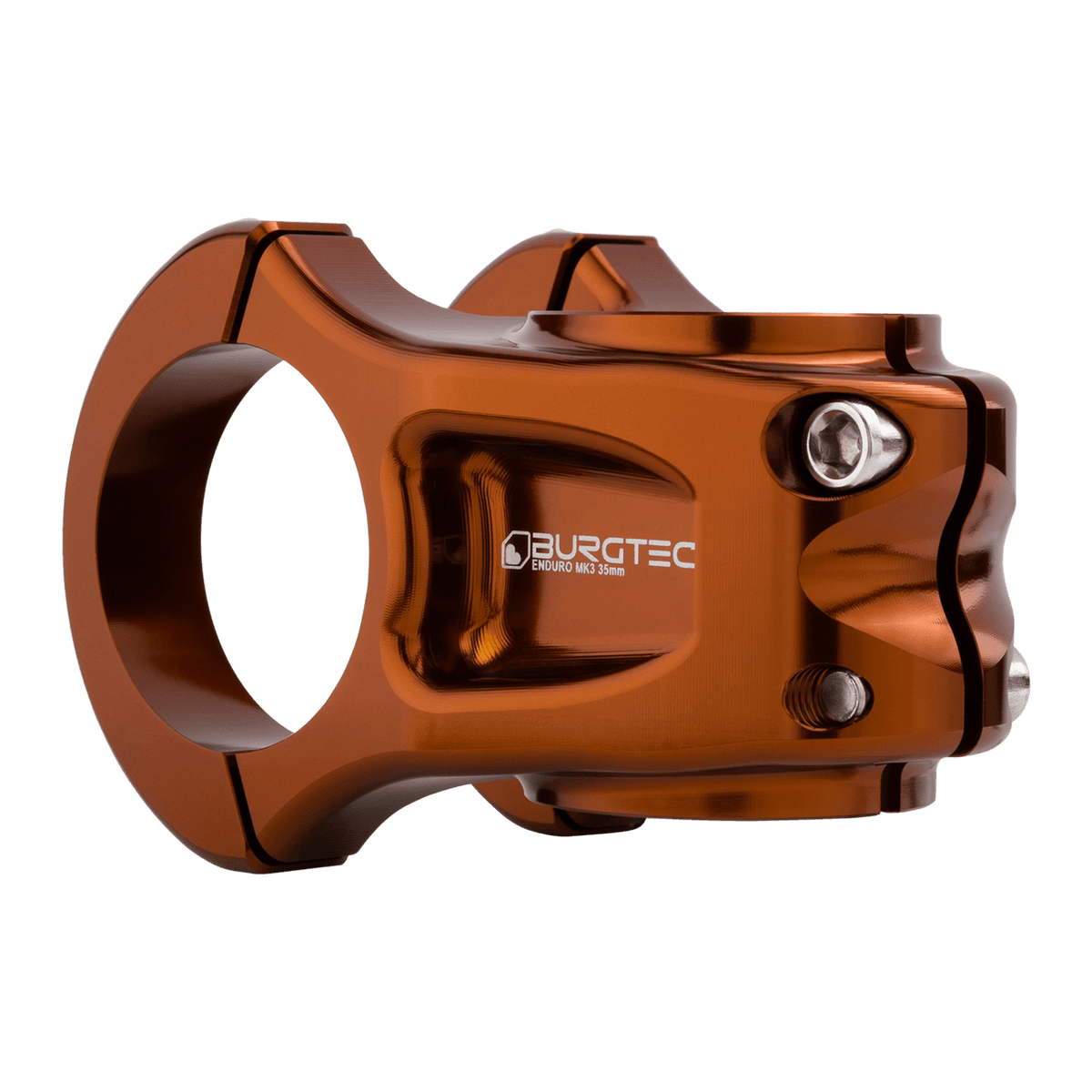 Potencia BURGTEC ENDURO MK3 bronce — vista trasera en tres cuartos
