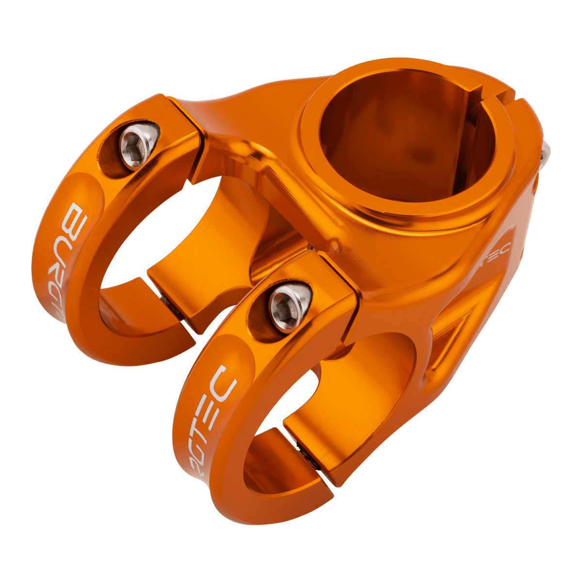 Potencia BURGTEC ENDURO MK3 naranja — vista superior en tres cuartos