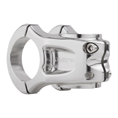 Potencia BURGTEC ENDURO MK3 plateada — vista trasera en tres cuartos