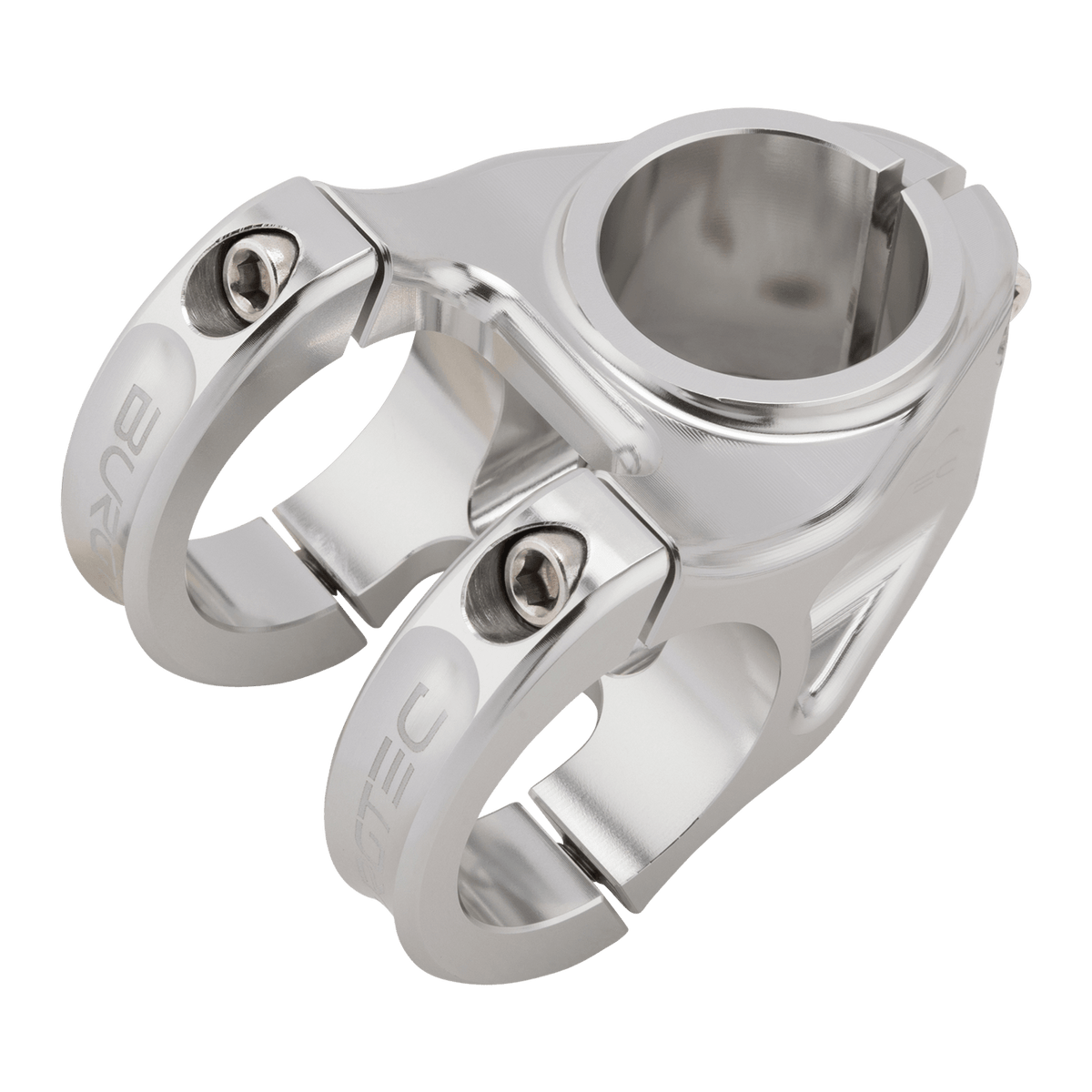 Potencia BURGTEC ENDURO MK3 plateada — vista superior en tres cuartos