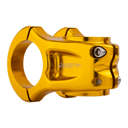 Potencia BURGTEC ENDURO MK3 dorada — vista trasera en tres cuartos