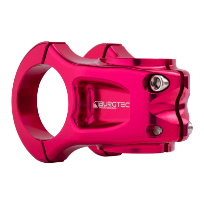 Potencia BURGTEC ENDURO MK3 rosa — vista trasera en tres cuartos
