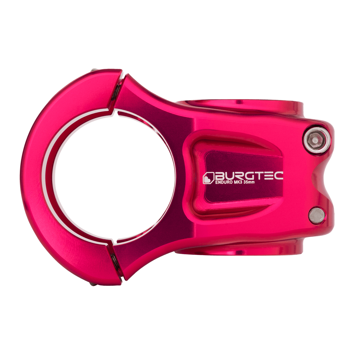 Potencia BURGTEC ENDURO MK3 rosa — vista de perfil